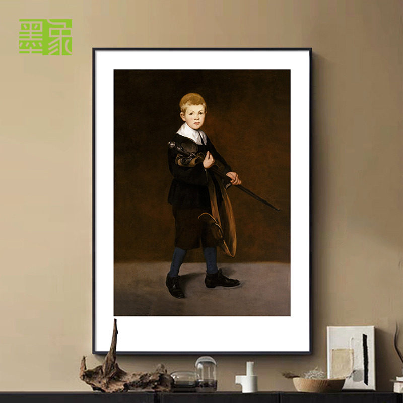 爱德华马奈短笛男孩人物装饰画印象派世界名画小众艺术现代装饰画