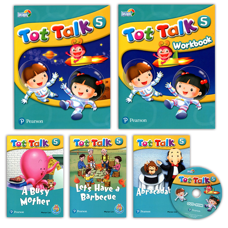培生朗文出版社 tot talk 5级别 盒装含5本书 1张dvd-rom 原版幼儿