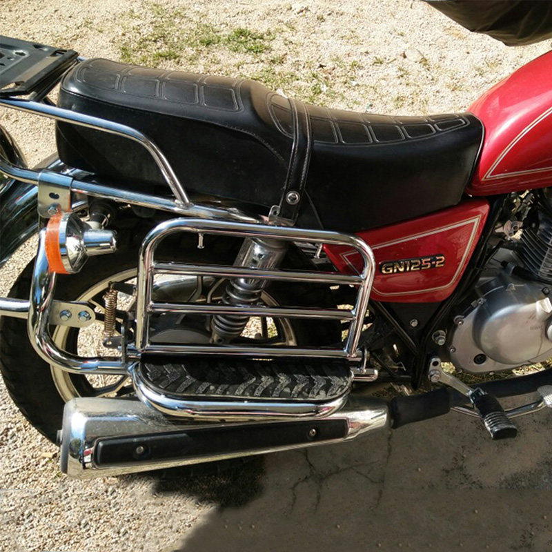 货架适用于豪爵gn125摩托车太子车两边两侧hj1258f改装摩托车尾翼