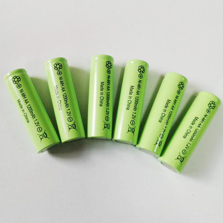 电池厂家定制5号aa1200mah大容量充电电池镍氢可充尖头普通干电池