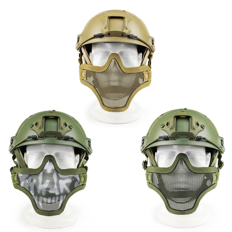 战术兵军迷cs野战面罩fast头盔适配战术防护面罩