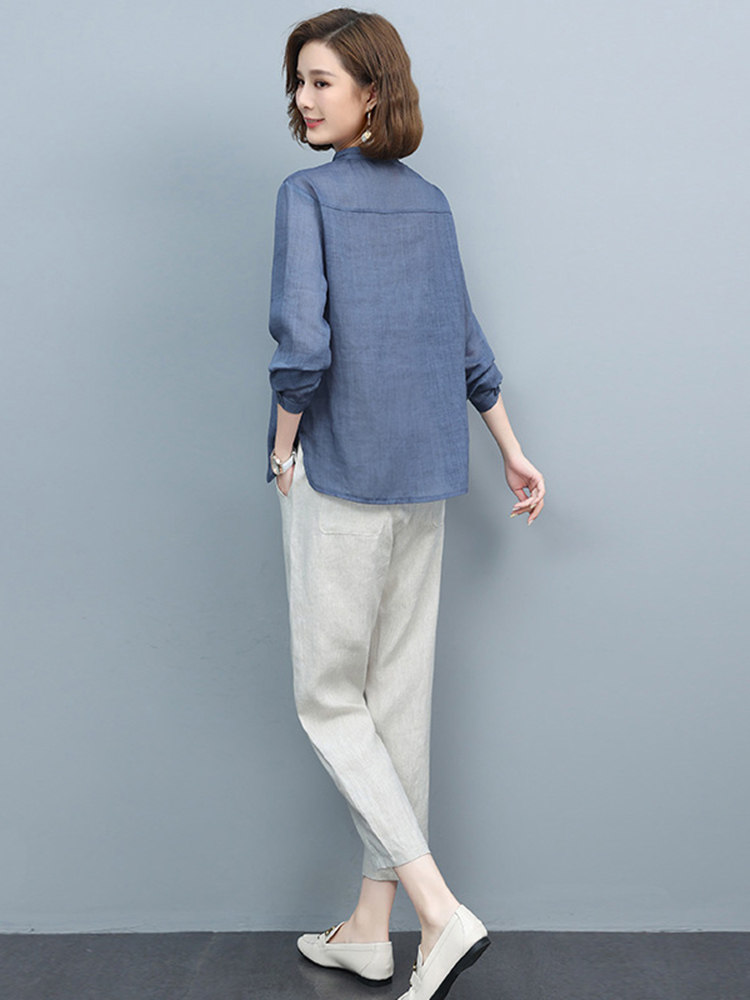 棉麻套装2022新款夏季中年妈妈夏装苎麻亚麻中老年女装