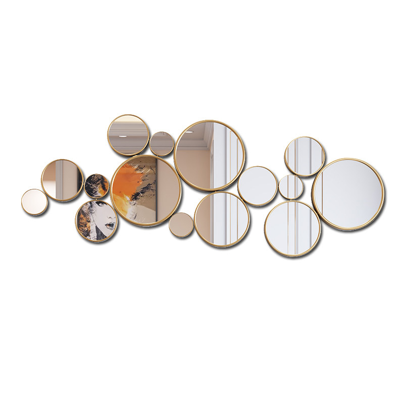 现代客厅轻奢壁挂样板房背景壁饰卧室墙面金属立体图案装饰品挂件