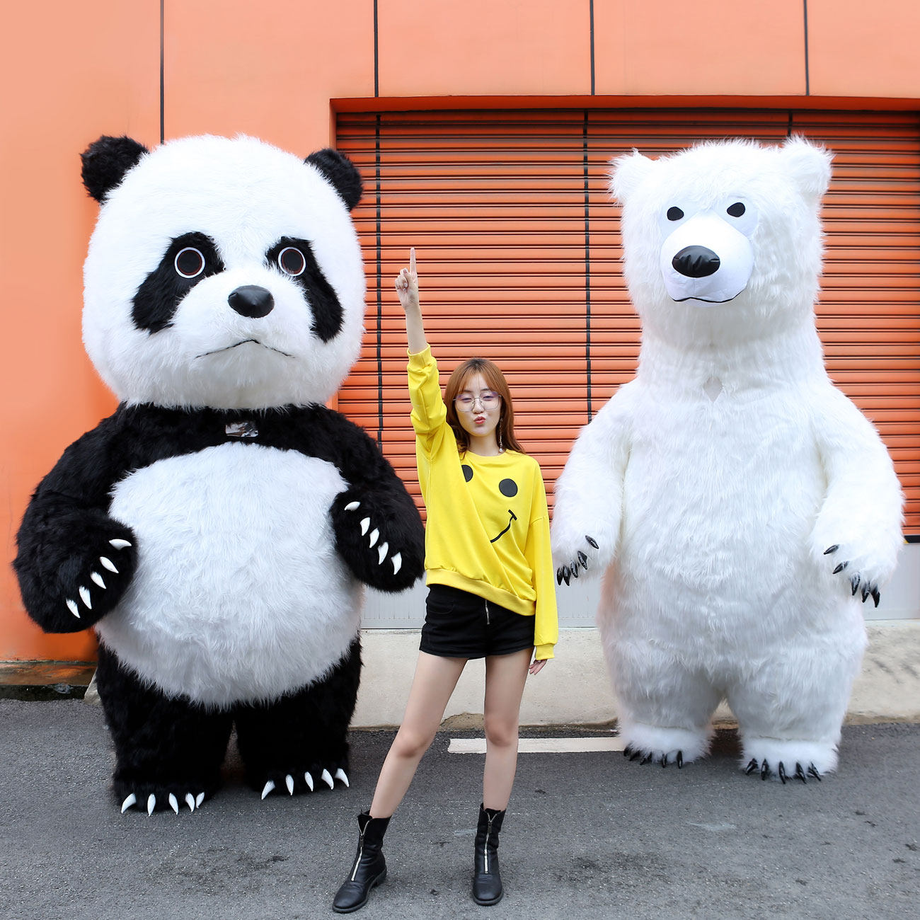 充气大熊猫人偶服装网红卡通动漫气模行走开业活动庆典定制皮卡丘