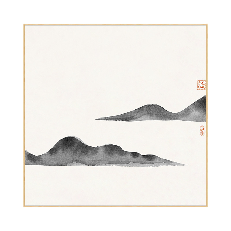 舍得客厅山水画水墨禅意静心茶室玄关字画中式现代装饰画