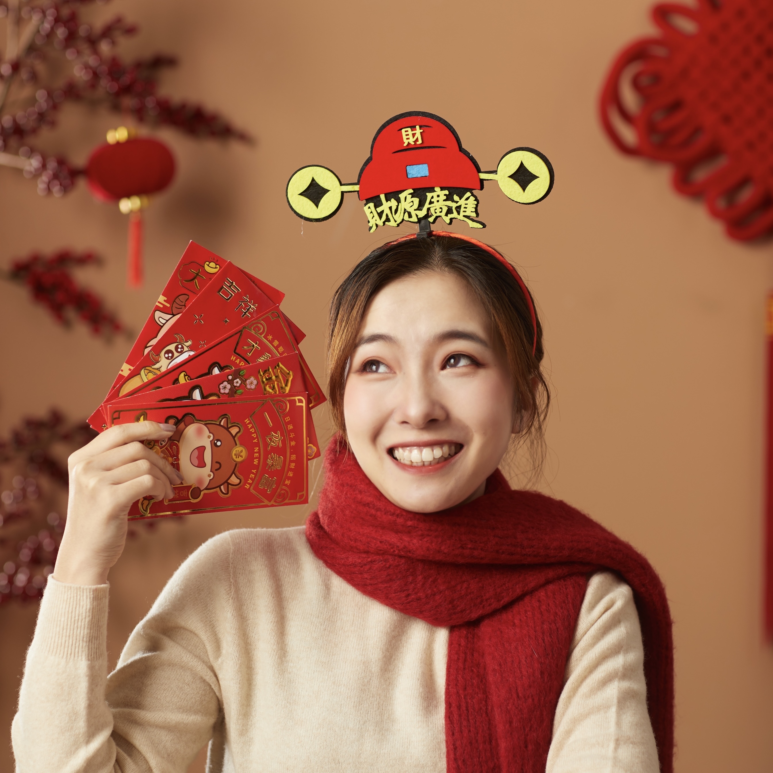 2021新年发箍头饰牛气冲天过年年春节头箍牛年节日装扮用品