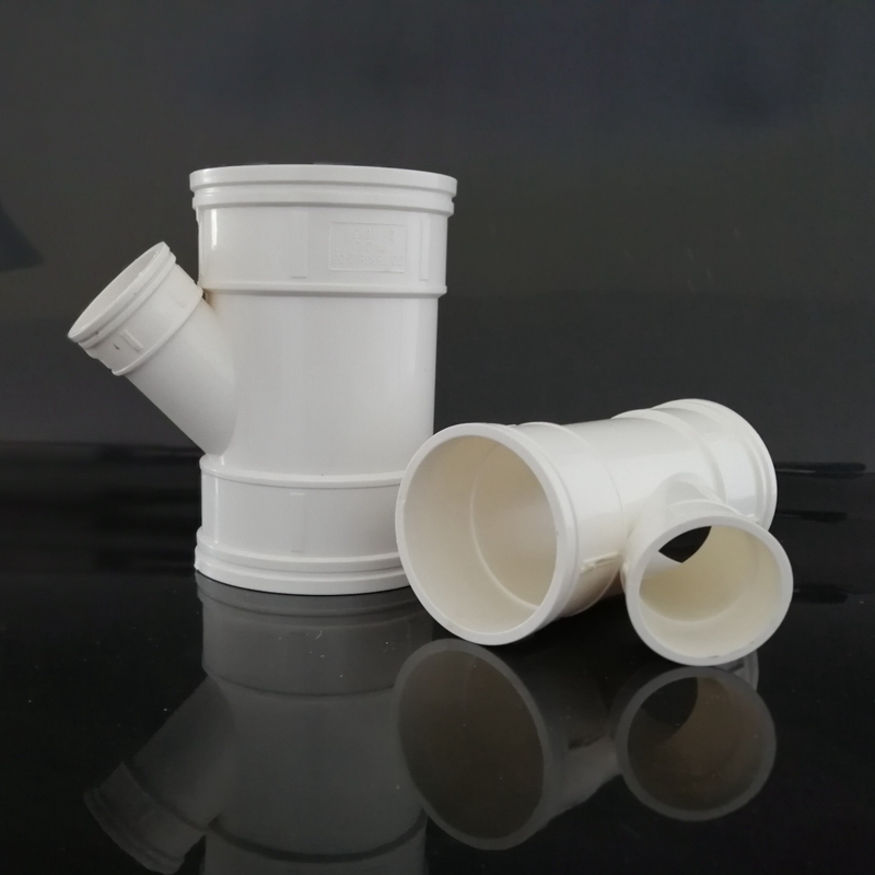 三通pvc排水管配件下水45度径异160yupvc管