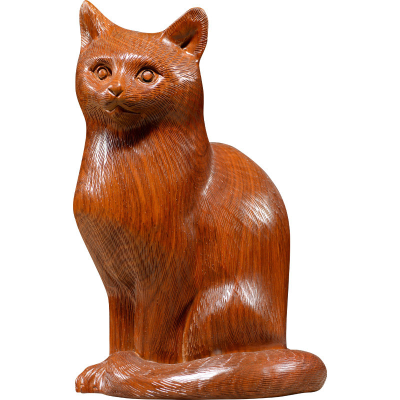 刺史花梨木雕摆件可爱创意实木装饰品客厅红木木雕