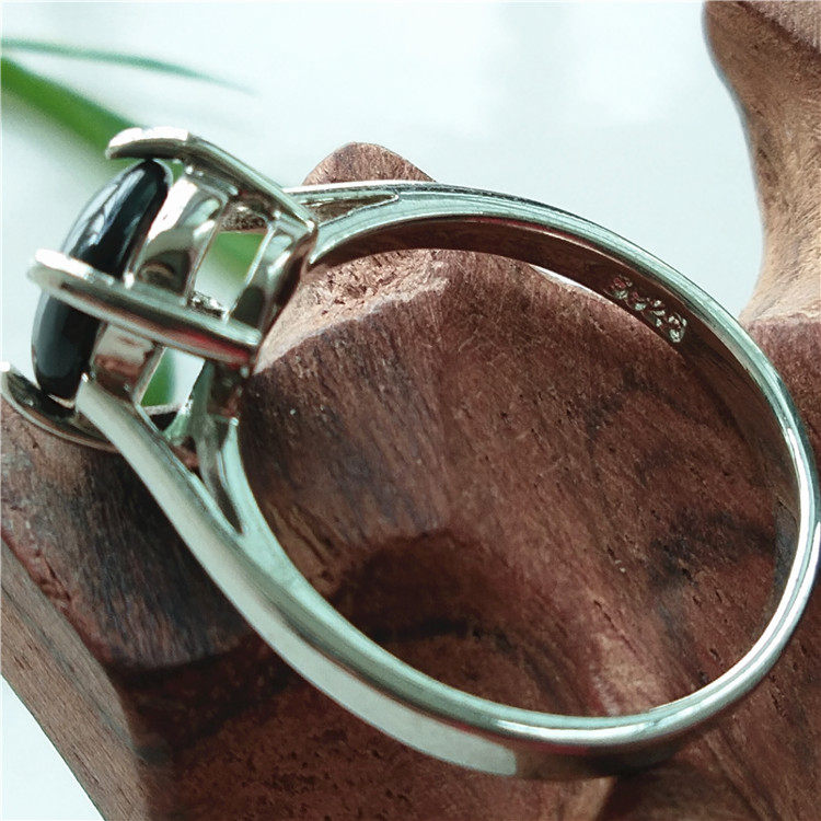 天然碧玺戒指西瓜滴水心形银托活扣女款保真戒指