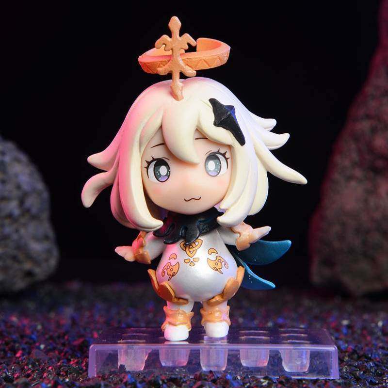 原神周边手办二次元动漫派蒙小模模型摆件美少女潮玩盲盒