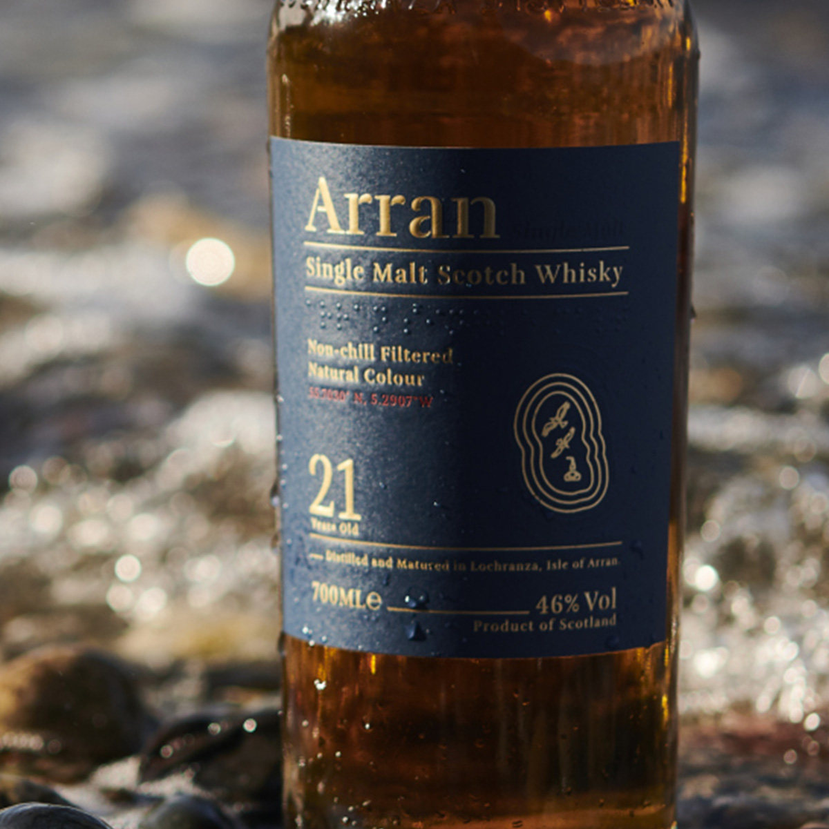 艾伦21年700ml单一麦芽苏格兰威士忌arran英国原装进口威士忌