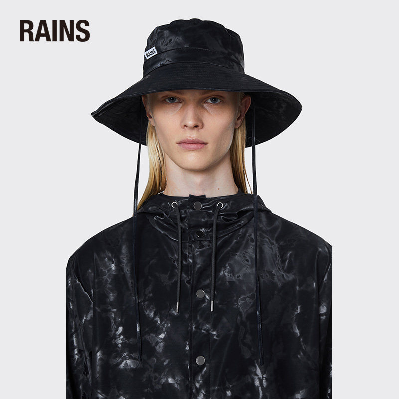 rainsbooniehat防水遮阳简约时尚渔夫帽防晒帽抽绳男女同款