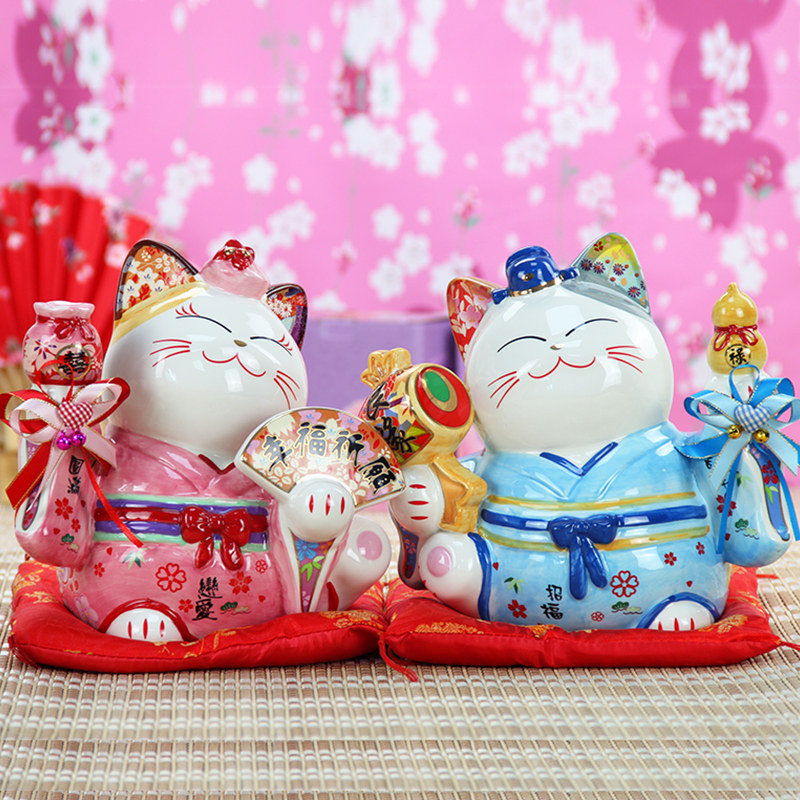情侣招财猫存钱摆件创意新婚礼品新人结婚结婚礼招财猫
