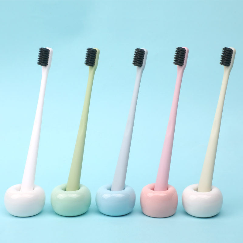 冰清牙刷软毛小头家用成人细毛竹炭家庭组合牙刷