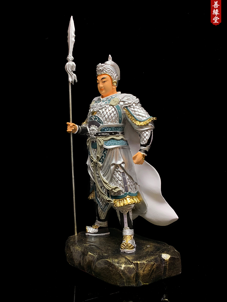 彩绘桌面家居12寸赵云三士燕南常胜将军常山树脂摆件