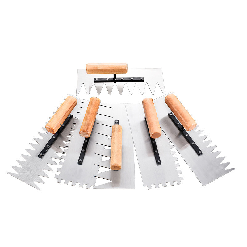 抹刀锯齿抹子抹灰泥工新工具灰匙带齿抹泥刀铺砖贴瓷砖灰铲刀瓦工
