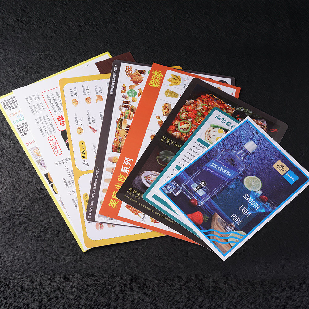 菜单汉堡定制pvc设计制作奶茶茶店贴墙塑封店点餐定制菜谱