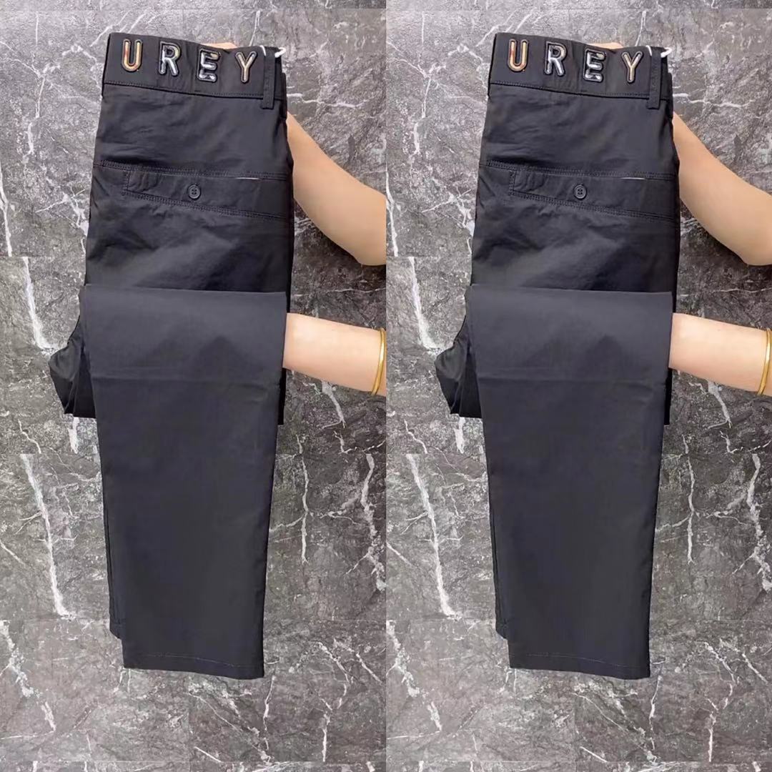 K1315光头强男士商务休闲小直筒黑色小西裤直板随身舒适纯色裤子K