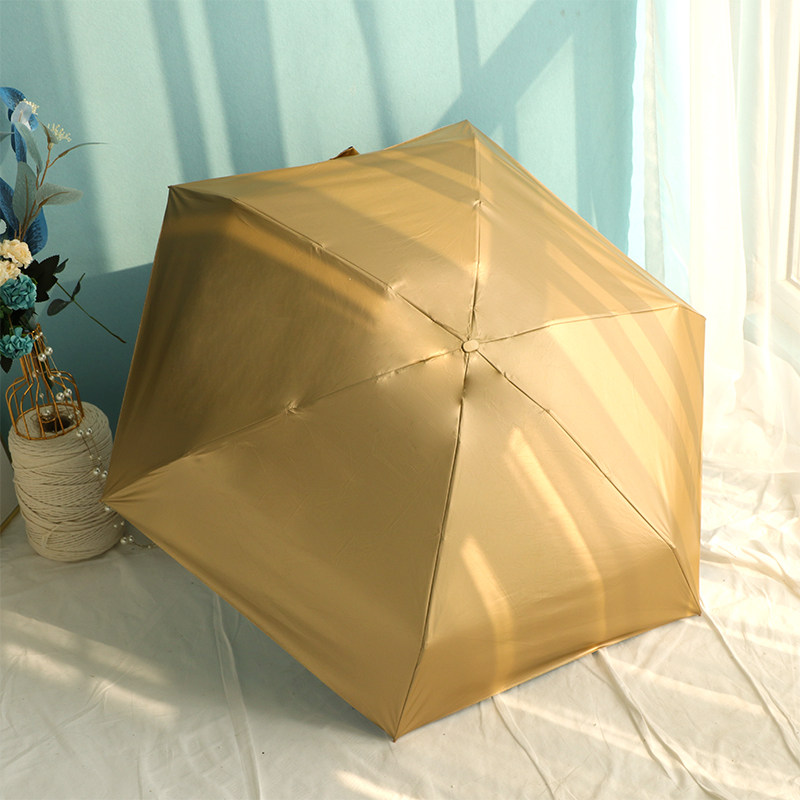 莫奈油画六折折伞14cm钛金防晒防紫外线晴雨两用伞