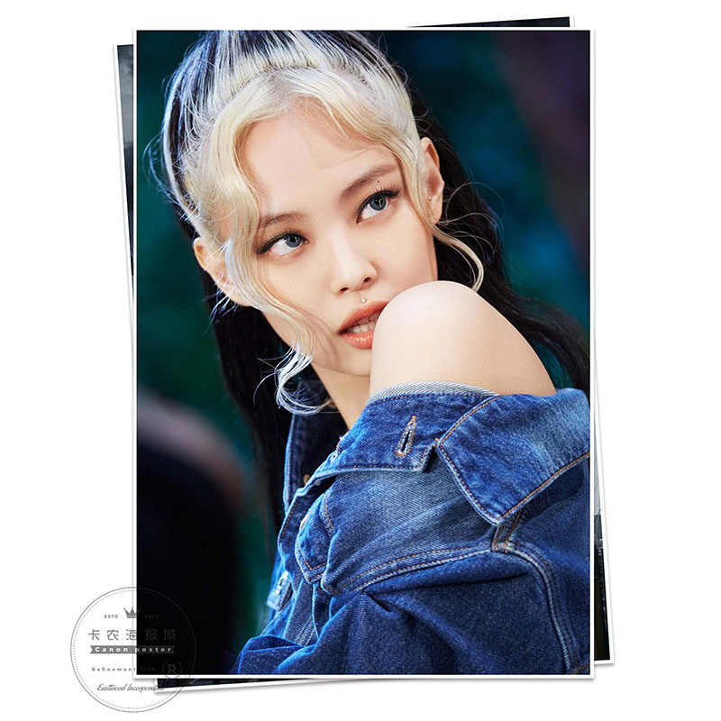 jennie海报金智妮墙壁纸周边照片blackpink杂志相框现代装饰画