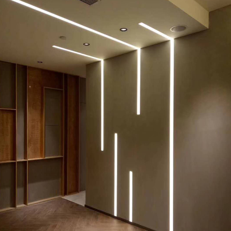 定制led长条橱柜线条造型线性嵌入式明装暗藏led灯带