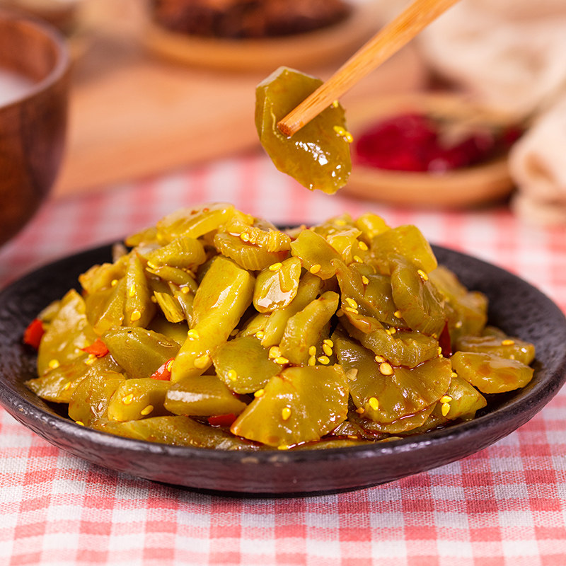 酱菜莴笋微辣带甜爽口500g苔干上海三林系列酱菜