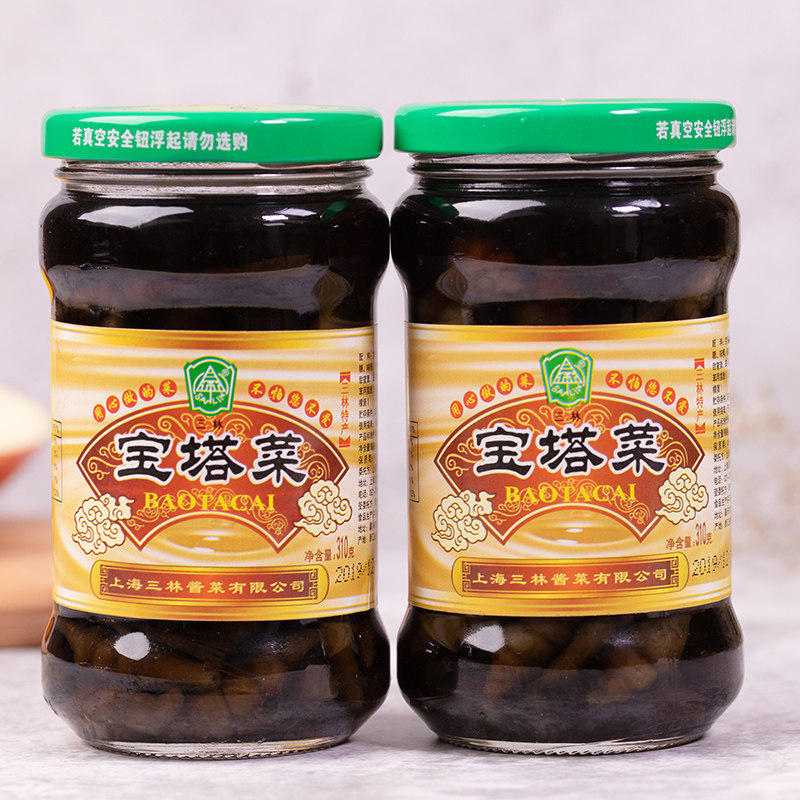 三林酱菜宝塔2瓶上海酱瓜螺丝菜甘露地环下酱菜