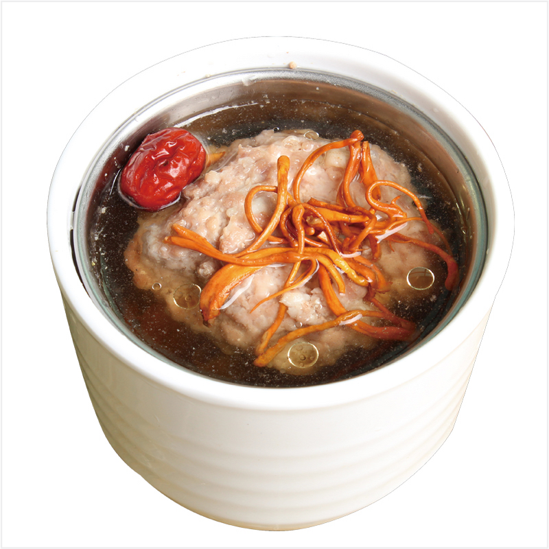 优谷虫草花炖肉汁汤300g速食滋补营养炖汤外卖自热米饭