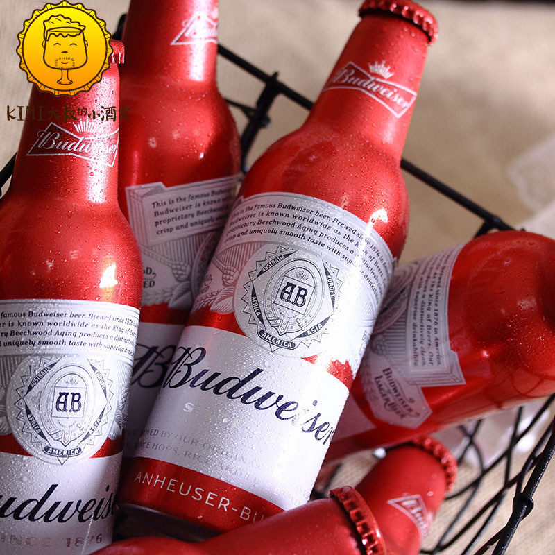 百威啤酒铝罐355ml24红色铝瓶小瓶整箱啤酒