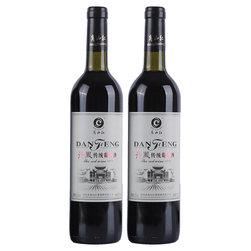 商山红丹丹凤传统红葡萄酒6支整箱纯酿原汁甜味干红静态葡萄酒