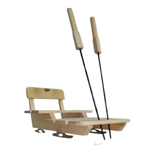 冰车户外滑冰车老式怀旧雪橇车小孩成人双人实木儿童冰爬犁滑冰