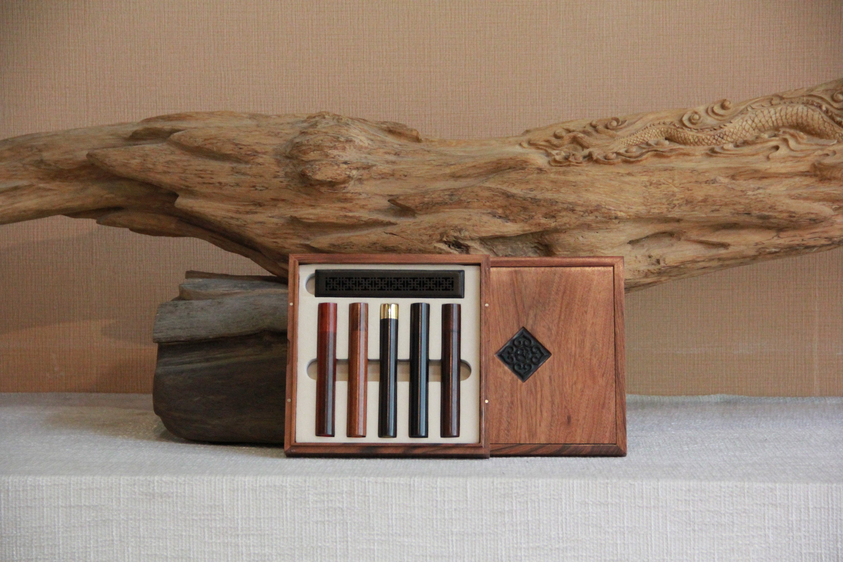 中国沉香文化博物馆锦绣线香套装礼盒实木包装香薰香料