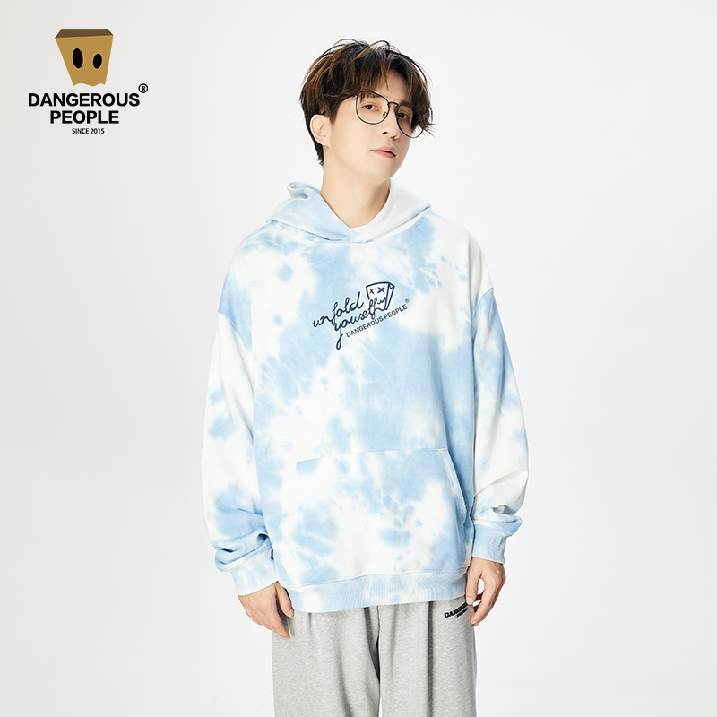 Dangerouspeople薛之谦dsp扎染纸袋人卫衣潮牌百搭街头男女连帽衫