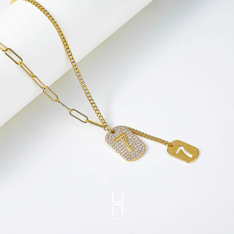 hmz数字7项链2021年新款轻奢小众lucky7字吊坠项链