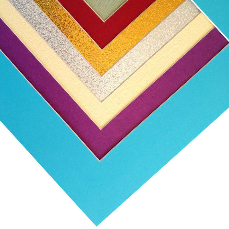 卡纸相框内衬定制画框装裱方形圆形金银黑白灰相框