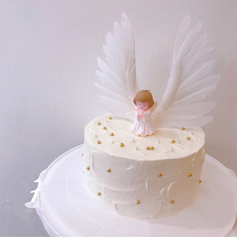小宝宝蛋糕装饰摆件白衣天使儿童生日男孩女孩周岁甜品节日装扮用品
