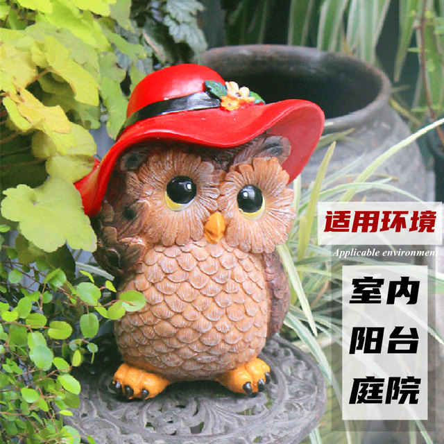 American Country Cartoon Cute Animal Owl Ornaments Home Decoration Garden Balcony Conception Garden Arts American Country Cartoon Cute Animal Owl Ornaments Home Decoration Garden Balcony Conception Garden Arts