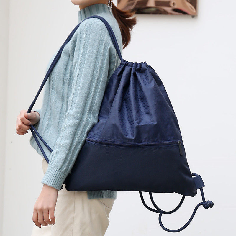 定制logo印字防水束口袋双肩包抽绳ins小布袋男女运动背包收纳袋 - 凯