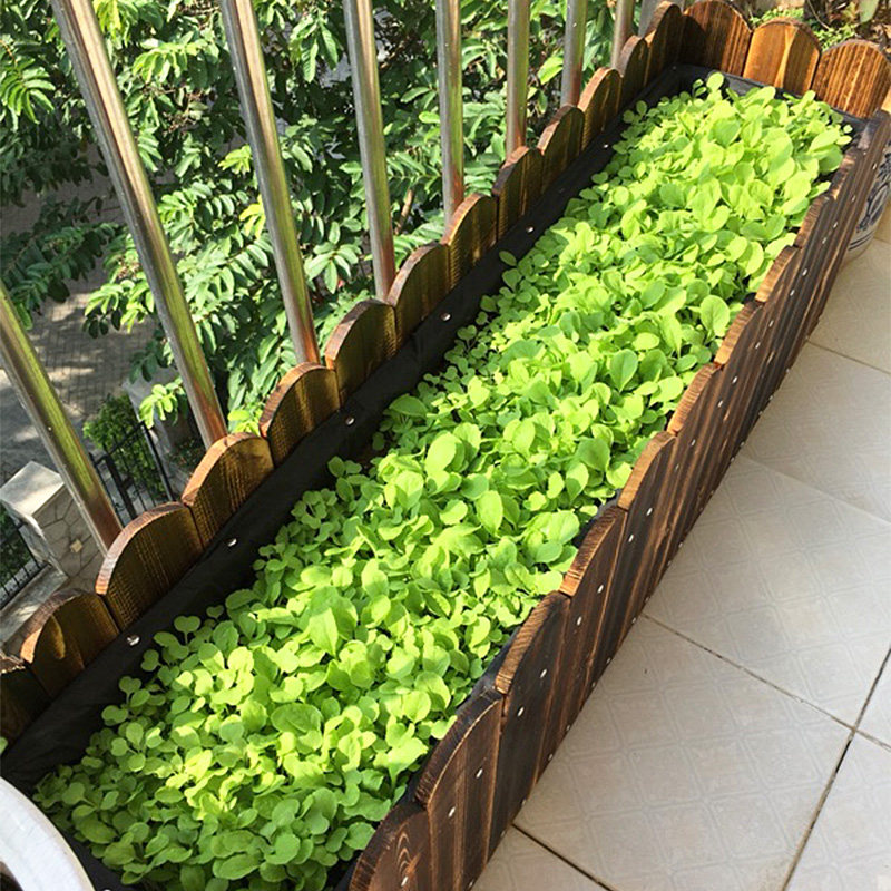 防腐木花箱碳化木花箱庭院特大号种植长方形花槽户外花盆