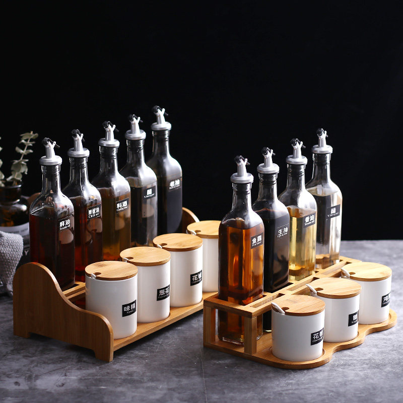 调料厨房玻璃套装油瓶组合创意创意家家用双层调味瓶罐