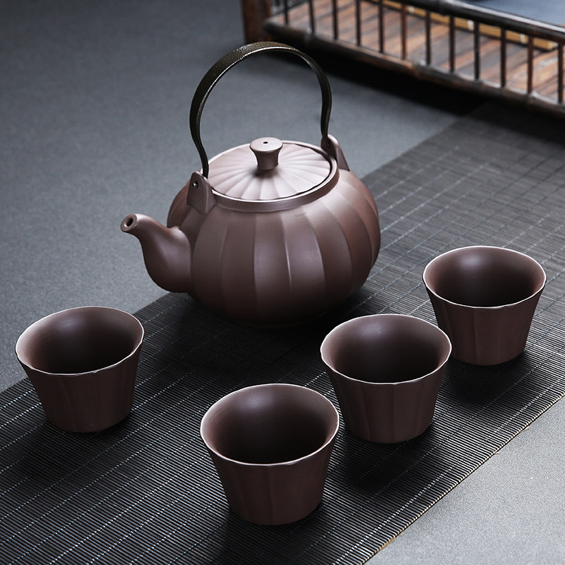 茶具宜兴紫砂套装原矿紫砂壶茶杯定制logo家用礼品功夫茶具