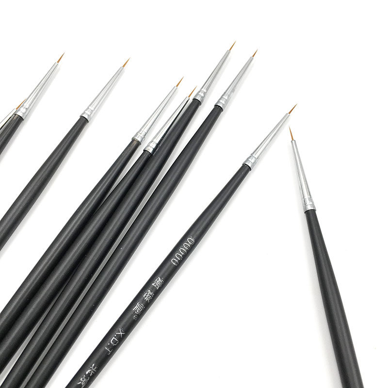 谢德堂537725860系列平笔尖头面相笔尼龙上色笔套装模型上色笔