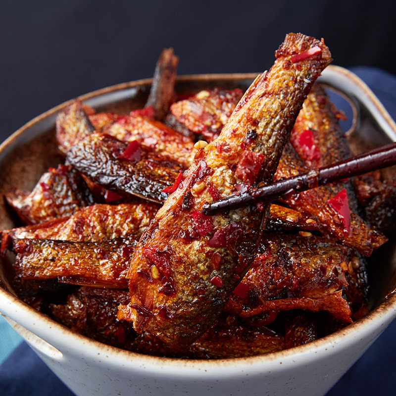 小鱼2瓶湖南特产农家开味香辣鲫鱼辣椒酱