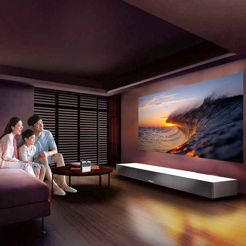 雷克赛恩投屏办公小型无线wifi投影机投墙卧室客厅投影机