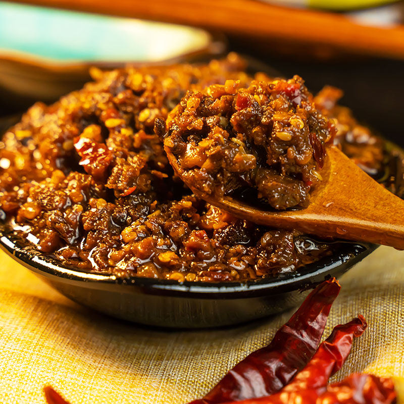 香菇牛肉肉酱拌饭湖南特产手工自制开味下饭酱类调料