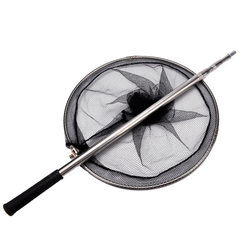 抄网折叠捞鱼网兜钓鱼竿网头不锈钢抄网杆伸缩抄渔网兜捕鱼网渔具
