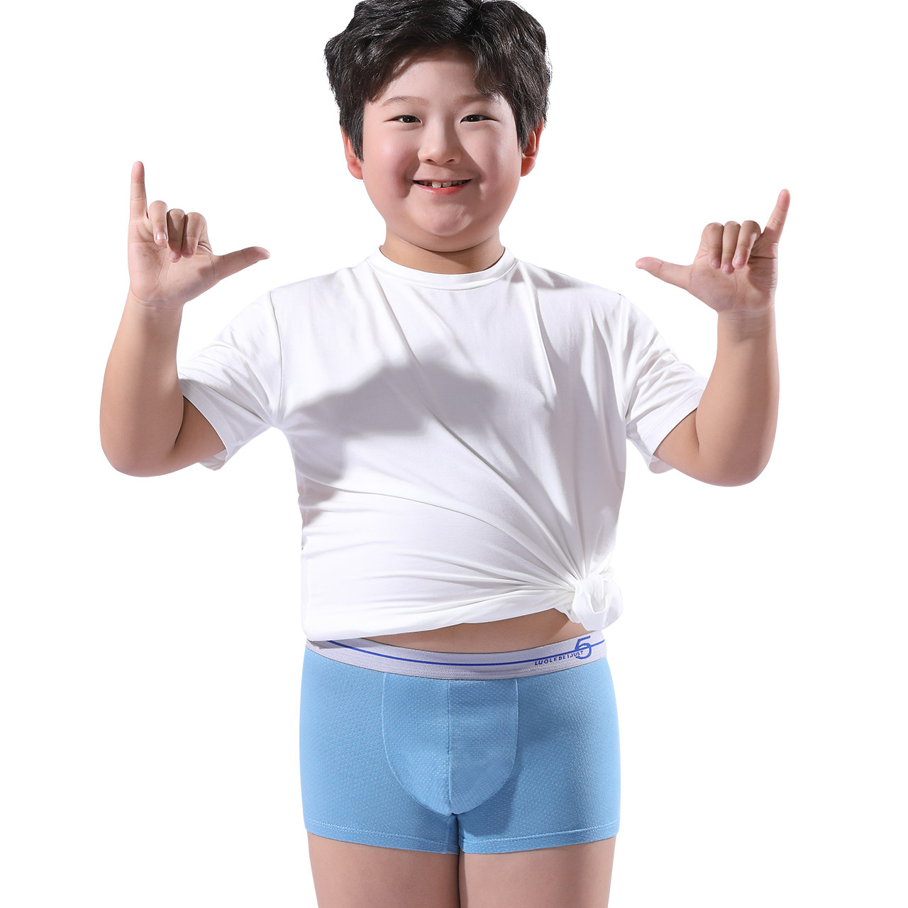 ew胖童内裤男童加肥加大宽松平角儿童纯棉男平角内裤