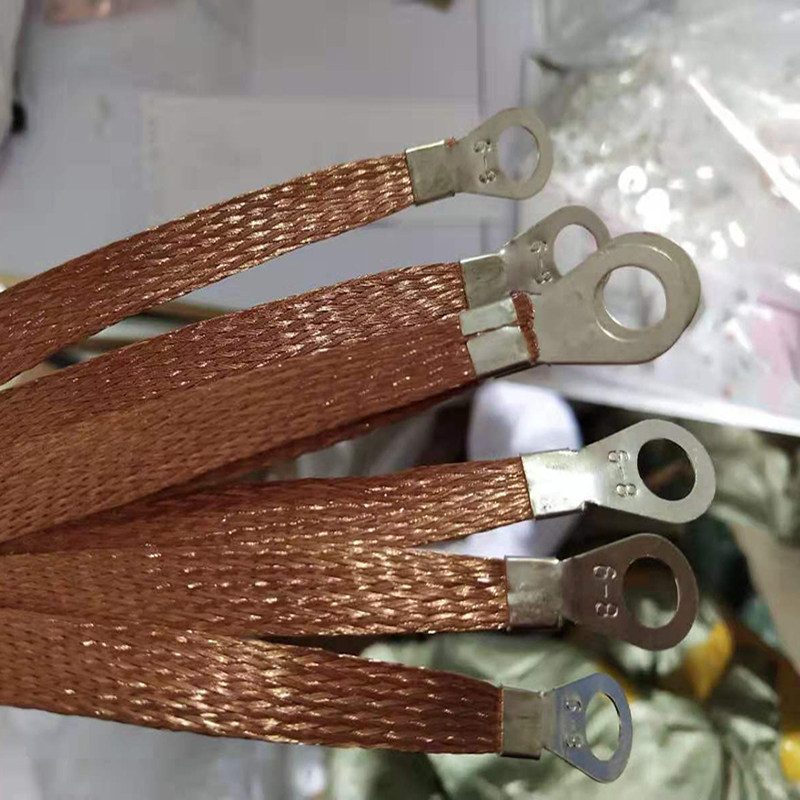 桥架接地线 铜编织带 跨地连接线 桥架跨接线 2 4 6平方100根全铜