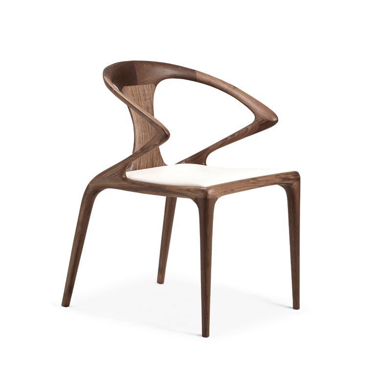 finnnavian意大利现代简约实木餐椅艺术书椅北欧家具传世经典餐椅