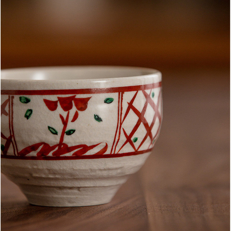 小姐日本进口美浓烧手绘山茶花日式陶瓷圆碗家用碗